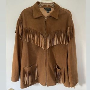 Vintage Ralph Lauren Country Fringe Leather Jacket